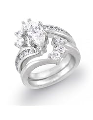 Bling Jewelry Bridal Sterling Silver 1-Ct Marquise Cz Arc Engagement Wedding... by Bling Jewelry