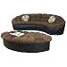 Ore International R8429BRN63 Four Piece Brown Chenille Loveseat and Ottoman Set