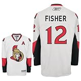 FISHER #12 Ottawa Senators RBK Premier NHL Hockey Jersey by Reebok (NHLPA Certified Custom Sewn Authentic Twill)