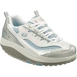 Ladies Skechers Shape Ups Jump Start - White Silver Light Blue by Skechers