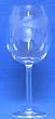 Individually Hand Etched Honeybee White Wine Glass 9" Set of Four