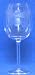 Individually Hand Etched Honeybee White Wine Glass 9" Set of Four