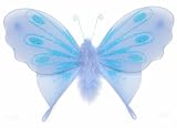 5 Blue Marabou Feathers Butterfly nylon hanging ceiling wall baby nursery room wedding decor