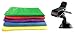 ManeKo Multicolor Microfiber Drying & Cleaning Car/Bike Vehcle Washing Cloth (Pack of 5) & Universal Car Mount Cradle Holder Windshield Mobile / GPS Suction Holder Stand - Single Clip Mobile Holder Combo RS.524.00