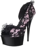 Pleaser Women's Delight-665LC/BPSA/B Open-Toe Pump