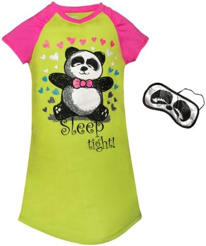 Star Ride Kids Big Girls Raglan Sleep Shirt (10/12, Pink)