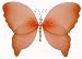 7 Orange Crystal Butterfly nylon hanging ceiling wall baby nursery room wedding decor decoration
