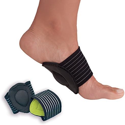 Deluxe Cushioned Arch Supports help provide all day relief for achy feet. Can be worn with most types of shoes or around the house over socks or bare feet. Includes (1) Pair arch supports. One size fits most male and female sizes.