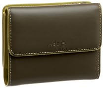 Lodis Audrey Petite French Purse,Truffle/Chartreuse,one size