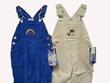 Toddler Girls Cotton Corduroy Embroidery Bib Pocket Overall (Prepack=24 Sets Assorted Sizes/Emb. Designs, Each $6.50)