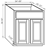 Hickory Walnut V3621 - Double Door Vanity Base