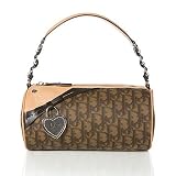 Christian Dior Brown Leather Round Barrel Bag