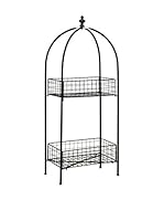 Metal Loft Estante De 2 Niveles Negro