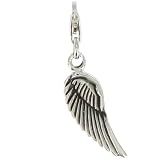 Les Poulettes Jewels - Charms Sterling Silver- Angel Wing - with Lobster Clasp
