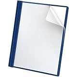 Oxford Premium Clear Front Report Covers, Letter Size, Blue, 25 per Pack (58801)