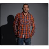 極度乾燥（しなさい）Superdryスーパードライ/Lumberjack Twill shirt/コットンシャツ[hobo orange]
