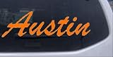 8in X 2.4in Orange -- Austin Car Window Wall Laptop Decal Sticker