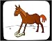 Decorated Mouse Pad with horseshoe, horse, equine