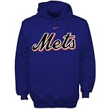 Nike - Nike New York Mets Royal Blue Youth Tackle Twill Hoody Sweatshirt