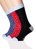 Pepe Jeans London Pack x 3 Calcetines Ivan (Negro / Rojo / Azul)