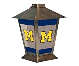 Michigan Wolverines Glass Metal Candle Lantern 11 GlassMetal Candle Lantern - U of Michigan - NCAA