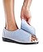 Womens Open Toed Sandal Shoes With VELCRO® Brand Fasteners - Wide Width - Denim 9