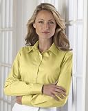 Ladies Long Sleeve Solid Dress Shirt