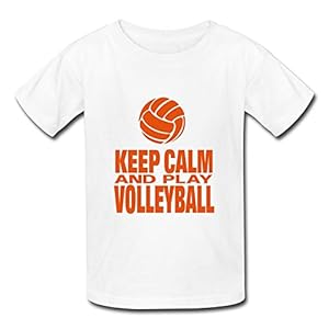 Causal Short Sleeve Keep Calm Play Volleyball Unisex T-Shirts