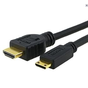 6 ft Mini to Regular Gold Plated HDMI 1080p Cable For Sony HDR-CX110, CX150, CX300, CX350... by