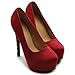 Ollio Women's Platform Shoe Faux Suede Stiletto Leopard High Heels Multi Color Pump