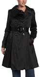 London Fog Women's Satin Double Breasted 3/4 Length Trench Coat