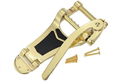 Chrome Tremolo Vibrato Bridge Tailpiece Hollowbody Archtop for Les Paul Gold