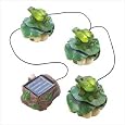 Solar Frog Trio Home Garden Path Lighting Patio Decor