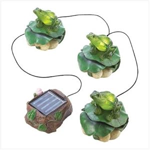 Solar Frogs Garden Figurines