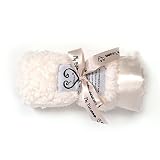 Cream Fuzzy Chenille Receiving Baby Blanket by My Blankee