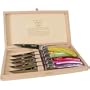 Jean Dubost Laguiole Knives with Multicolor Handles, Set of 6