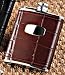 King Croc Brown 6oz Captive Top Traditional British Handmade Hip Flask
