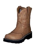 Ariat Fatbaby Saddle Boots Womens Western Cowboy 10 Tan Rebel - 14831