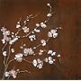 Cherry Blossoms on Cinnabar II Art Poster Print by Janet Tava, 20x20