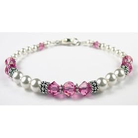 October Birthstone: Rose (Pink Opal or Pink Tourmaline) Swarovski Crystal... by GemstoneGifts