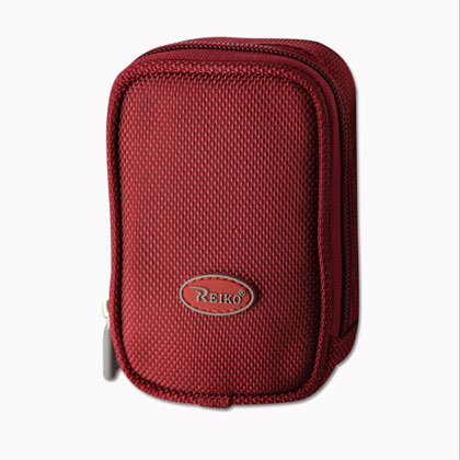 Nylon Pouch Protective Carrying Camera / Electronics / PDA / GPS / Cell Mobile Phone Case for Canon PowerShot SX200 S95 SX210IS Fuji Film Finepix F300EXR Nikon COOLPIX L22 S8100 Panasonic Lumix DMC-ZS7 DMC-FH20 Sony Cyber-shot DSC-H55 - RED