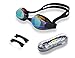 Ipow Anti-fog Mirrored Silicone seal watertight Swim Swimming Goggles/mask with Uv Protection Plating Glasses + Premium Goggles Case (Black)