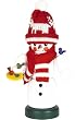 German Nutcracker - Snowman Painted with Scarf