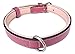 Soft Touch Collars Leather Dog Padded Collar, Slimline Edition Size Large, 1 inch Wide, Two Toned Raspberry Pink with Light Pink Padding