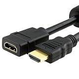 10FT 24AWG CL2 High Speed Male to Female HDMI Extension Cable - Black