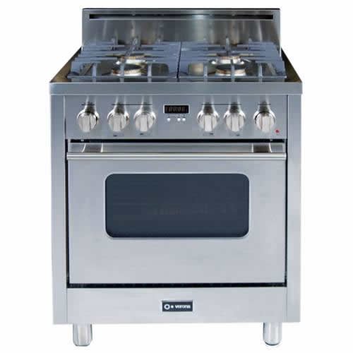 Pro Series VEFSGG31SS 3.0 cu. ft. Capacity Convection Oven 30 Freestanding Range 4 Sealed Dual Simmer Gas Burners Turbo-electric Convection Fan: Stainless Steel