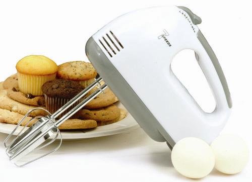 Maxi-Matic EHM-07 7 Elite Cuisine-Speed Hand Mixer with Chrome Beaters and Easy Eject, White