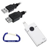 Kodak Zi8 Pocket Video Camera USB Extension Cable (6 Feet) with Carabiner Key Chain