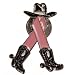 Western Breast Cancer Pink Awareness Cowgirl Hat Tac Pin