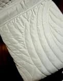 Clouds White Quilted Fabric Shower Curtain Modern Veratex